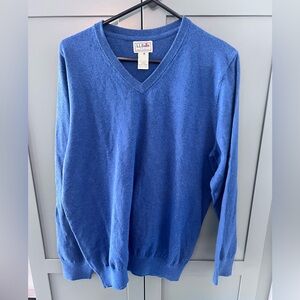 LL Bean Wicked Soft Cotton/Cashmere V-Neck Sweater